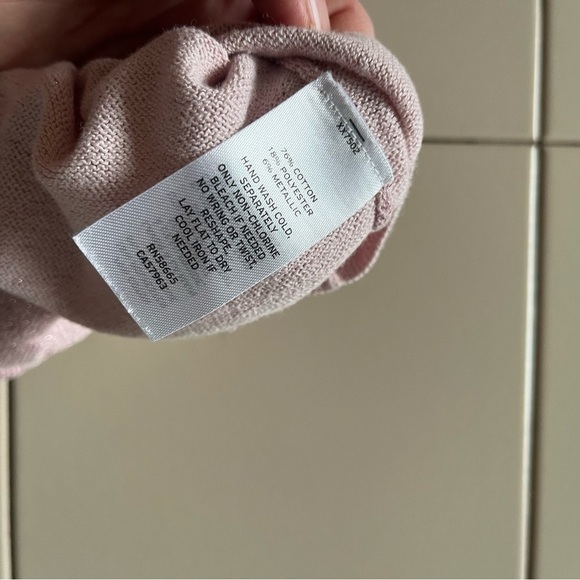 New Nordstrom Girls Pink Metallic Cardigan - Picture 2 of 5